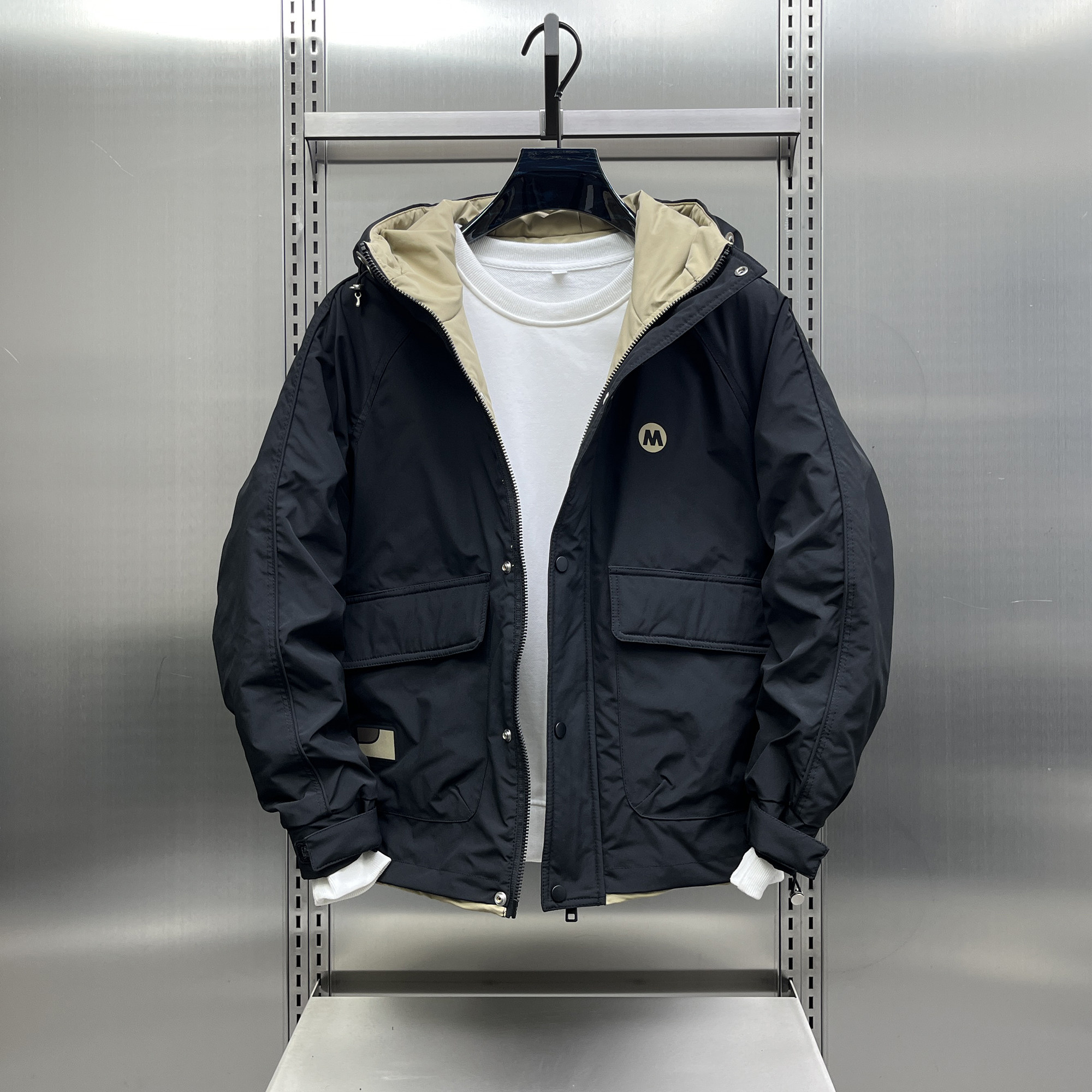 外套男2024冬季新款宽松连帽加棉加厚棉服工装夹克青年痞帅冲锋衣,男装,棉衣,淘宝优惠券,粉丝福利购,淘宝优惠卷