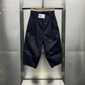 新款 简约灯笼裤 宽松直筒休闲裤 显瘦纯色七分裤 潮 男薄款 2025夏季