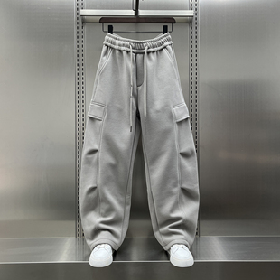 潮牌宽松青年百搭运动裤 潮流轻奢帅气加绒休闲裤 新款 2025冬季 男士