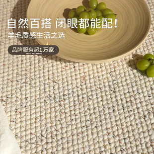 新西兰羊毛地毯客厅天然百搭色轻奢高级家居装饰毯耐脏卧室地毯