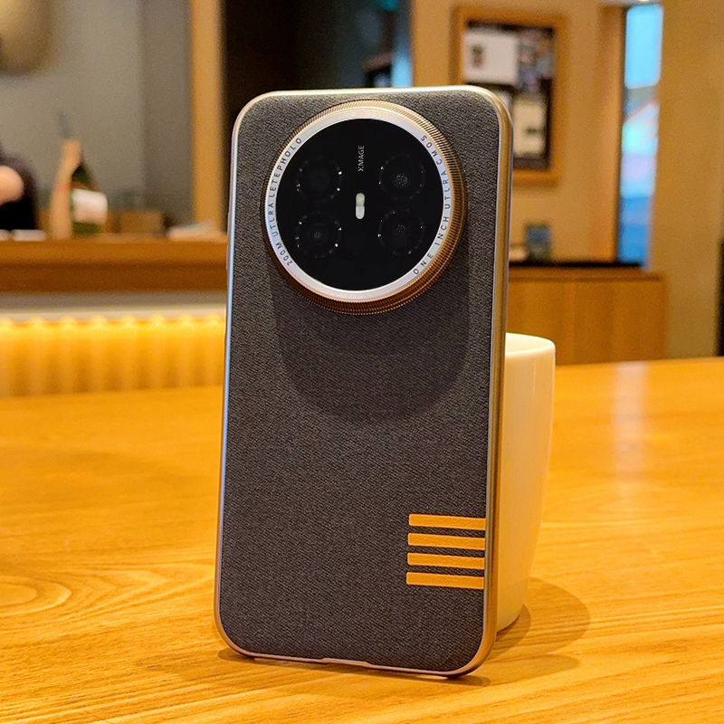 【现货】适用于华为Mate70Air手机壳防摔奢华皮纹华为Mate70Air保护套全包潮牌四道杠时尚个性三包壳电镀钛灰