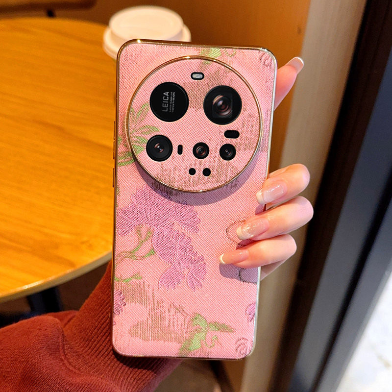 适用于小米15Ultra手机壳创意新款千鹤鸟粉小米15ultra高端电镀金色全包镜头保护套15ultra全包防摔唯美硬壳