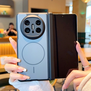 适用荣耀MagicV6手机壳全包防摔双中轴彩盾系列MagicV6折叠屏保护套磁吸磨砂肤感