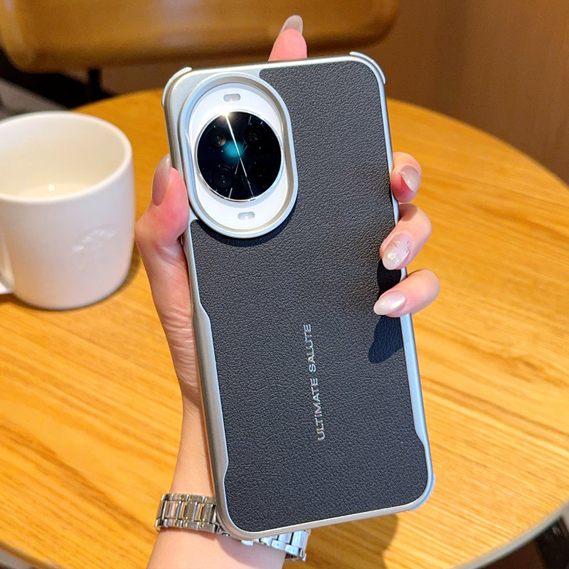 适用华为nova14手机壳奢华网红nova14pro皮纹硬壳防摔保护套磁吸刀锋nova14Ultra商务奢华非凡系列