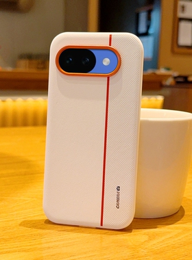 适用谷歌GooglePixel10A手机壳简约时尚高挡金属镜头圈谷歌10A硬壳商务网红保护套Pixel10A金甲三拼橙