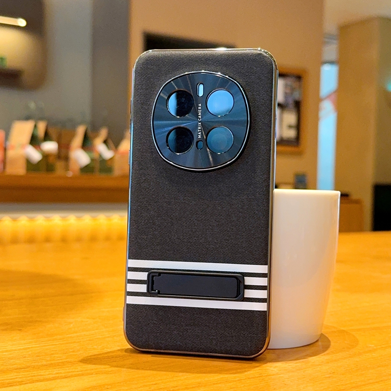 适用用荣耀Magic7手机壳简约时尚高端四行支架荣耀Magic7pro个性硬壳商务网红奢华皮纹保护套超薄电镀枪色