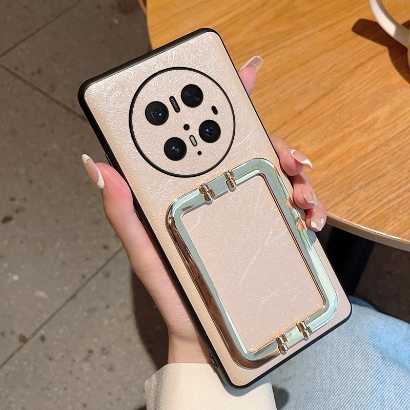 适用于华为Mate70手机壳新款金属方扣支架女款Mate70pro保护套Mate70pro+防摔时尚奢华高级蚕丝纹