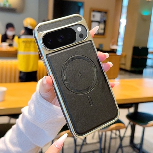 适用谷歌GooglePixel8手机壳磁吸闪电环谷歌8pro保护套全包防摔网红电镀侧贴