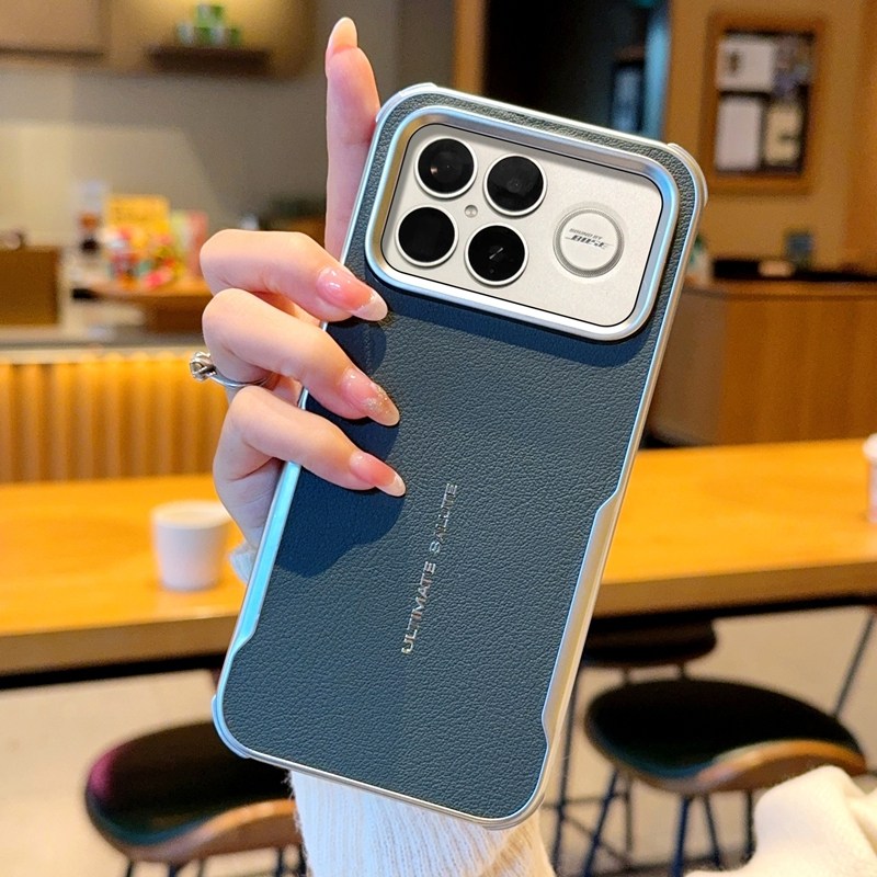 适用红米K90promax手机壳简约时尚皮纹硬壳红米K90保护套创意k90promax冠军版磁吸刀锋商务奢华非凡系列