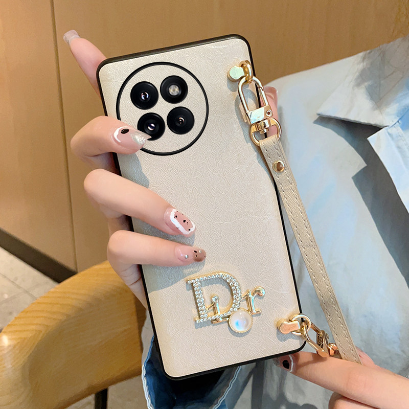 适用于小米Civi4Pro手机壳创意时尚潮牌字母蚕丝纹斜挎挂绳女款小米civi4pro全包防摔硬壳保护套女潮款