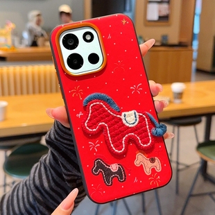 适用一加Turbo6手机壳奢华网红潮牌一加Turbo6V保护套金甲系列一加Ace6新年发财马