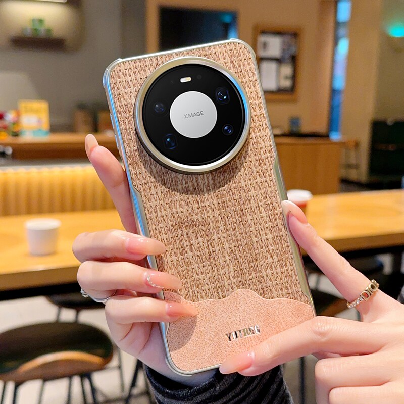 适用华为mate80手机壳奢华网红皮纹硬壳mate80pro保护套mate80promax磁吸刀锋商务男女山峰系列