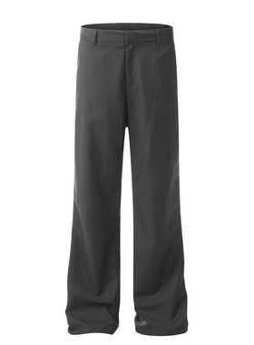 C702美式高街潮流男女小众高级垂感西裤拉链微喇中性款式休闲裤