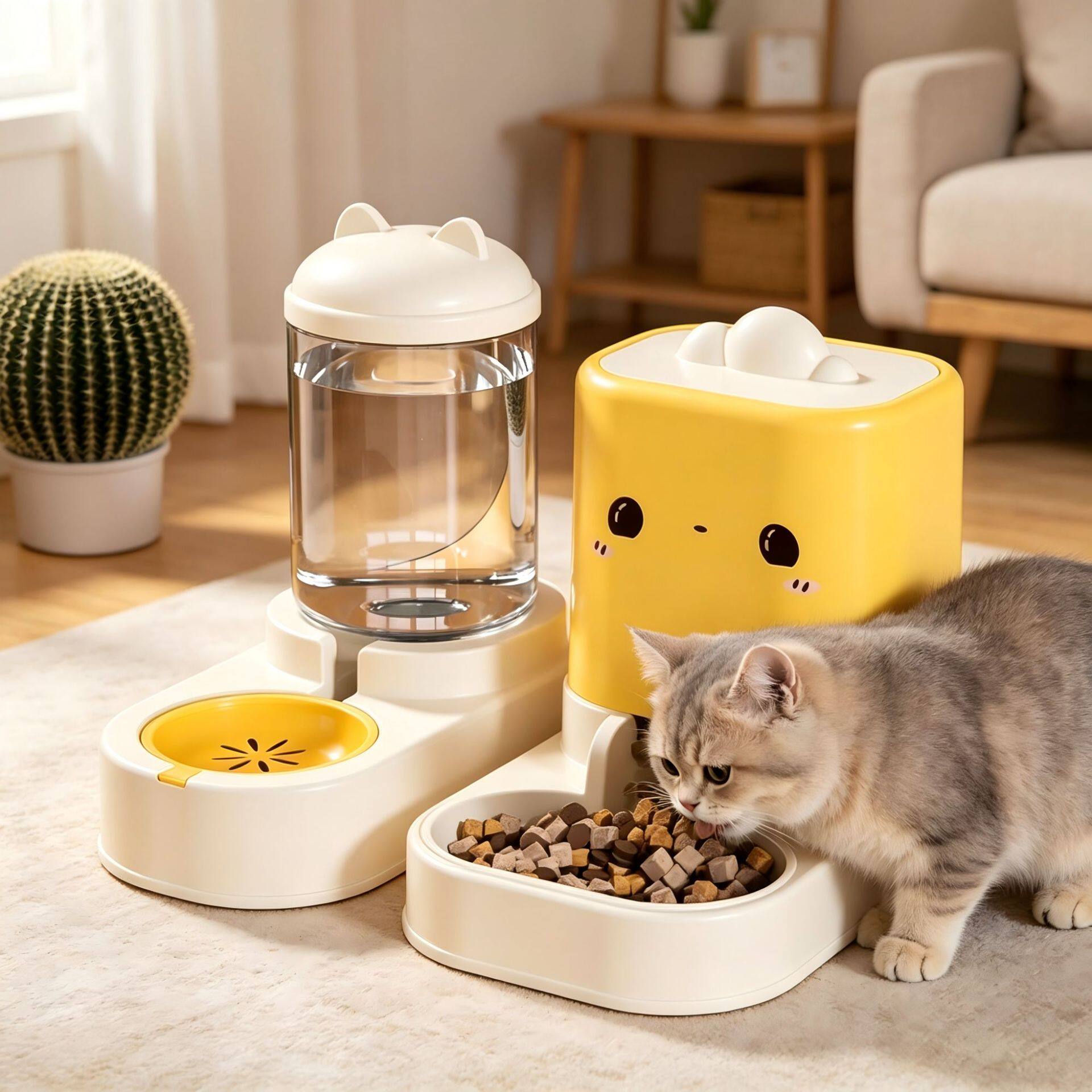 猫狗自动饮水喂食器套装不卡粮