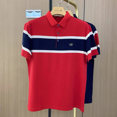 鳄鱼条纹POLO衫短袖纯棉