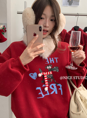 奶思家NICE STUDIO-冬款上新工艺小狗加绒加厚卫衣L259