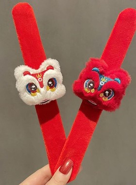 圣诞节礼物儿童啪啪圈圣诞老人毛绒手环拍圈幼儿园活动装扮小礼品