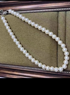 合金仿珍珠琉璃项链摆件