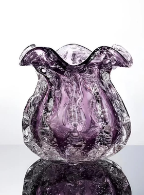 紫色福袋 | 新中式简约气泡紫色福袋摆件高级感艺术创意琉璃摆件