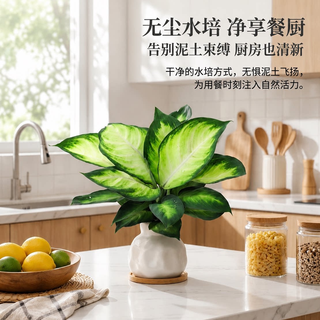 黄金玛丽安万年青盆栽懒人绿植水培植物室内好养活四季常青富贵竹