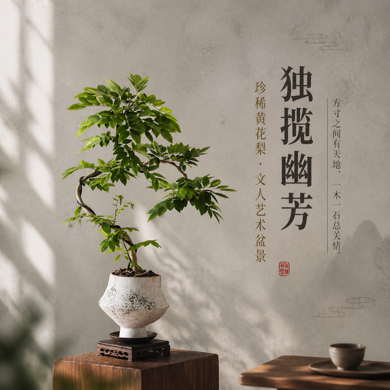 正宗造型黄花梨盆栽客厅玄关四季好养易活侘寂风观赏绿植净化空气