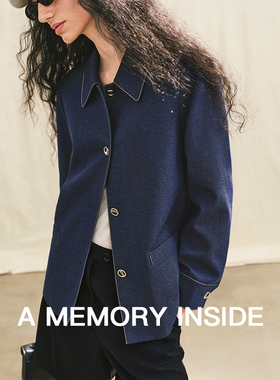 A Memory Inside新款15.5微米级羊绒 天丝棉夹克外套女复古百搭