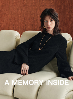 A Memory Inside澳洲进口羊毛 立体绒感微强缩羊毛连衣裙女长袖