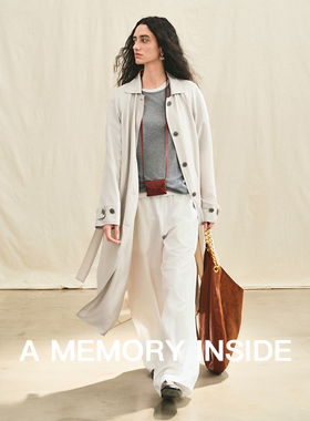 A Memory Inside高奢6A级 18姆米桑蚕丝真丝风衣外套女长款气质