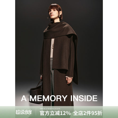 进口羊毛外套女双面羊绒大衣冬