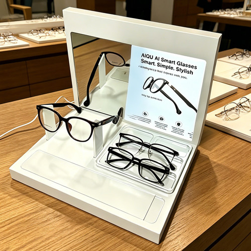 智能眼镜展示架ai眼镜陈列道具数码展台亚克力定制展会展厅放置架