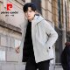 新款 皮尔卡丹防泼水冲锋衣连帽羽绒外套男士 冬季 鸭绒加厚保暖外套