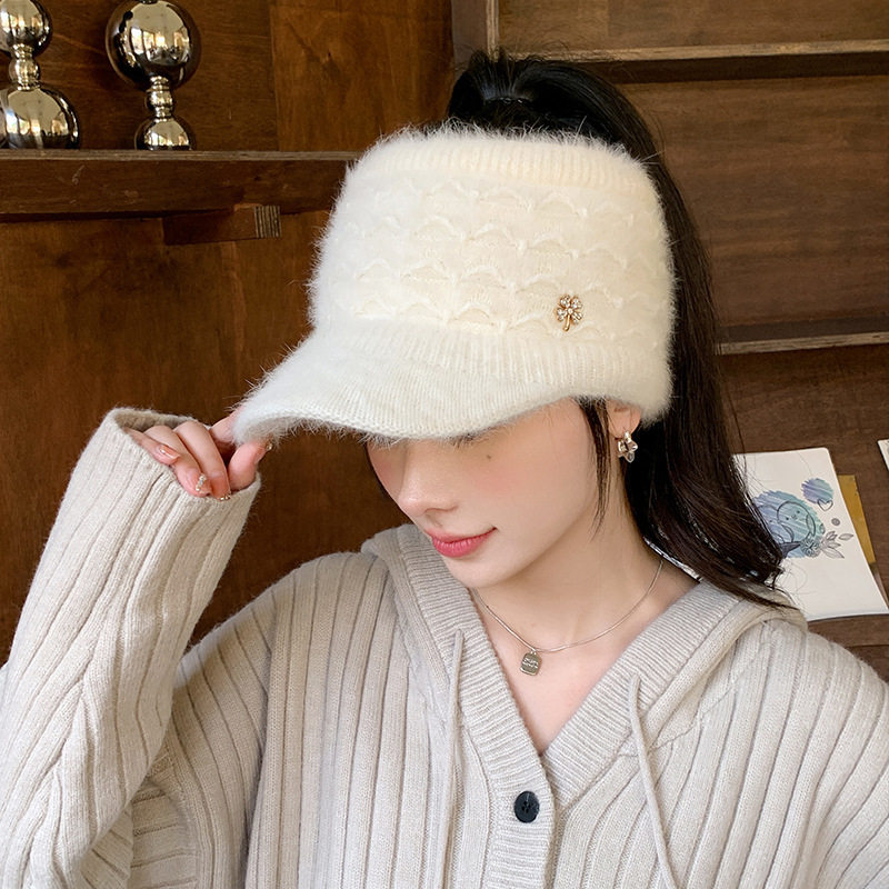 毛绒帽子女款冬季2024新款运