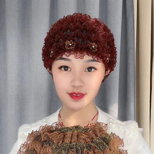 2025秋冬帽子回族女薄款妈妈帽冬季遮头发套纱包头巾盖头套时尚