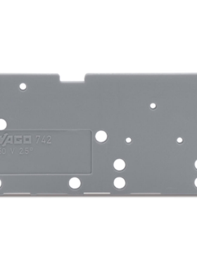 WAGO万可端板卡装式厚度1.5mm灰色742-150