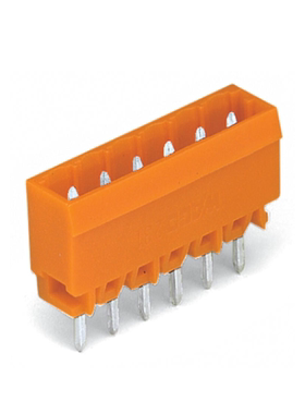 WAGO万可THT针型插座直型焊针间距5.08mm12极橙色231-342/001-000