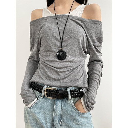 简约高级感编织真皮腰带