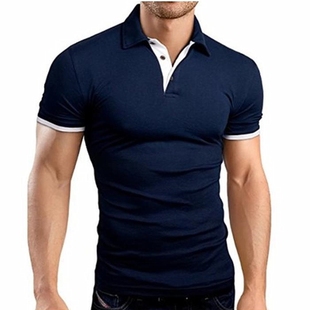 Men's Short Sleeve Top Trendy Polo Shirts 男士时尚上衣T恤