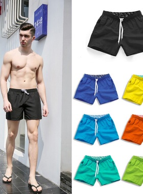 summer surf pants men's beach pants solid color   男士沙滩裤