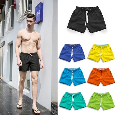 summer surf pants men's beach pants solid color   男士沙滩裤