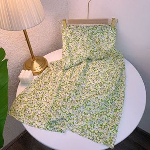 Print medium long A-line skirt woman 女士印花中长款A字半身裙