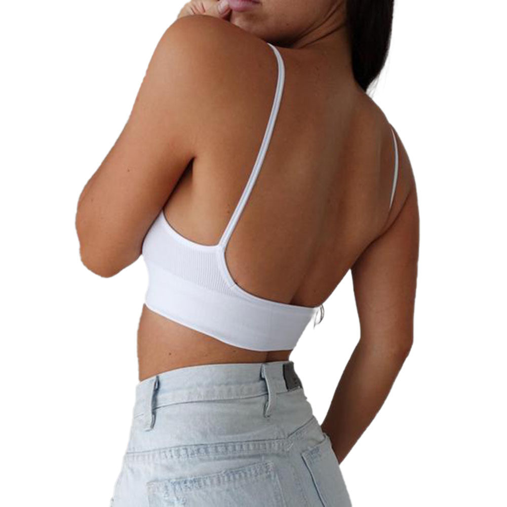Solid color versatile bottoming sexy navel camisole吊带背心