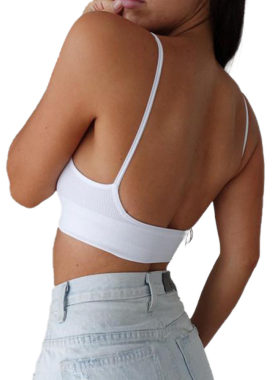 Solid color versatile bottoming sexy navel camisole吊带背心