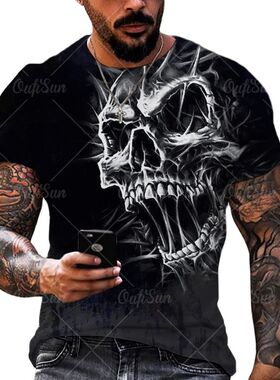 Summer men's 3D printing short sleeve     夏季男士3D印花短袖