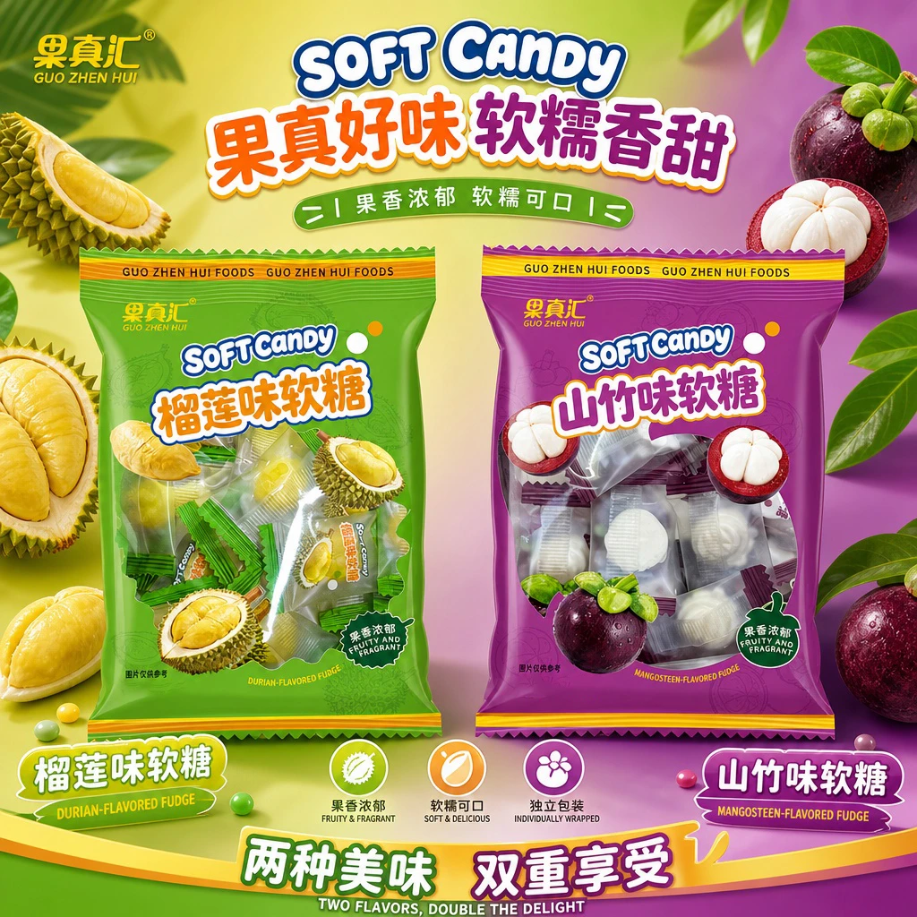 果真汇山竹软糖榴莲软糖越南风味
