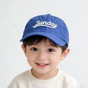 儿童夏季薄款防晒速干棒球帽男童女宝宝韩版简约遮阳帽透气鸭舌帽