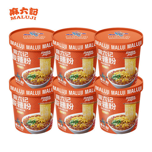 麻六记酸辣粉151g*6桶冲泡即食方便速食宽粉粉条夜宵