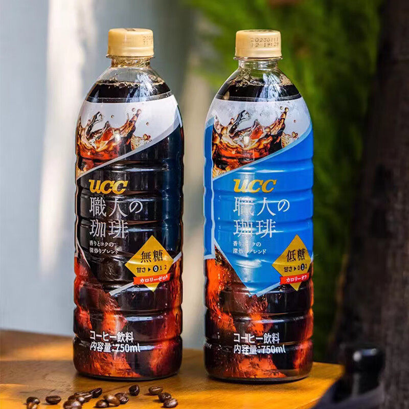 UCC悠诗诗职人黑咖啡美式咖啡饮料休闲即饮咖啡750ml瓶装