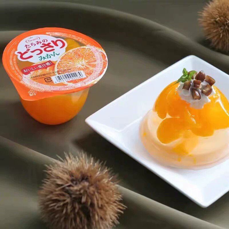 Tarami原装进口水果橘子杏仁白桃椰果菠萝什锦水果果肉果冻230g