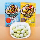 韩国好丽友ORION酸酸软糖42g青苹果味苏打味糖果休闲零食夹心软糖