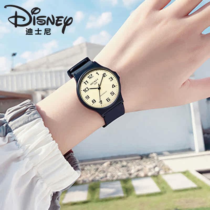 迪士尼儿童手表女孩小学生只看时间女款学生2022年新款女童电子表